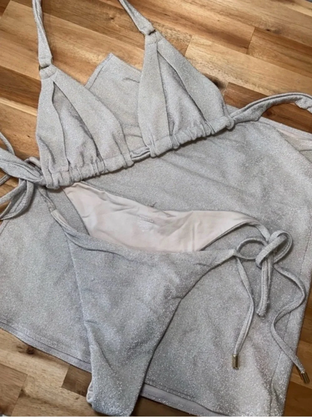 Monday Swimwear ~ Pearl Shimmer Bikini Bottom (M)